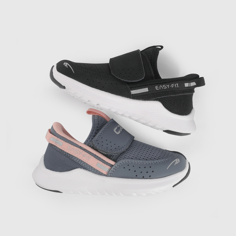 Zapatilla Deportiva Negra Slip On de Caminante talla 21 a 27