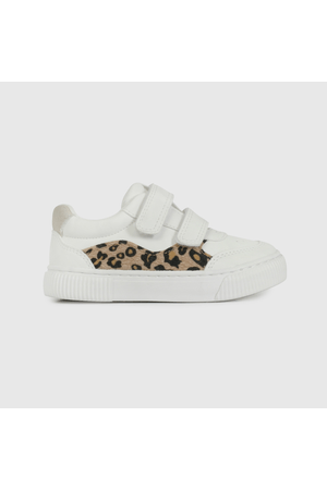 Zapatilla Blanca con Estrella y Animal Print de Caminante talla 21 a 27