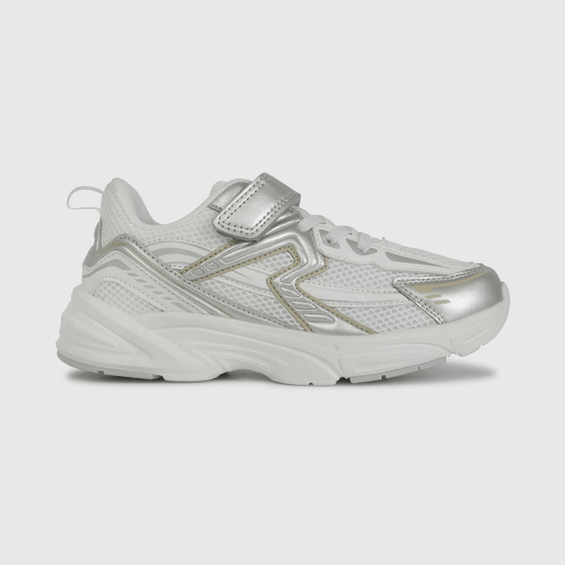 Zapatilla Urbana Blanca y Plateado de Niño talla 28 a 38