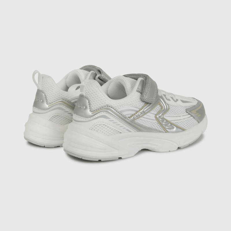 Zapatilla Urbana Blanca y Plateado de Niño talla 28 a 38