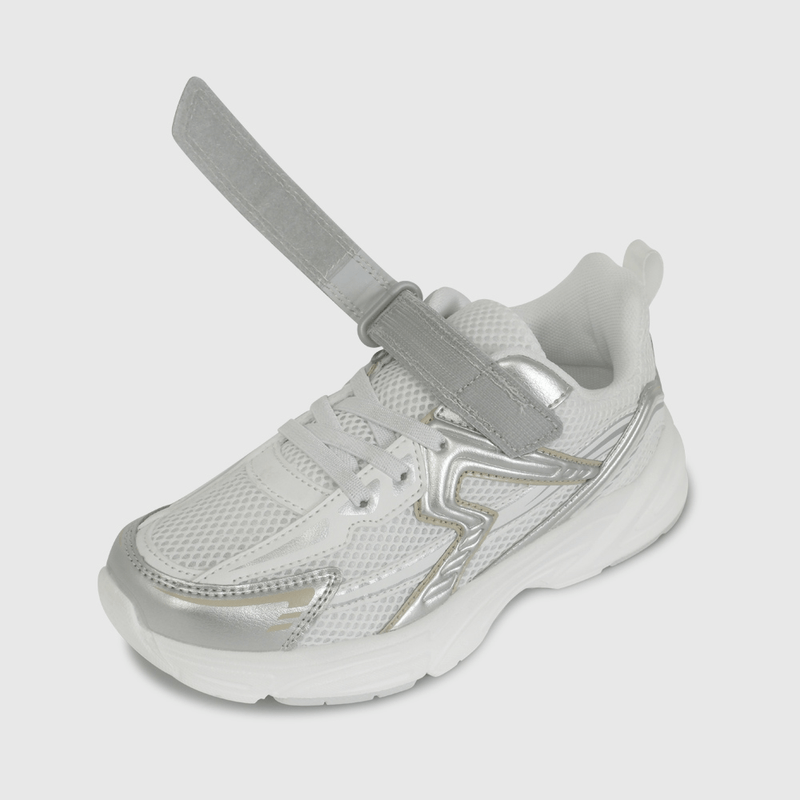 Zapatilla Urbana Blanca y Plateado de Niño talla 28 a 38