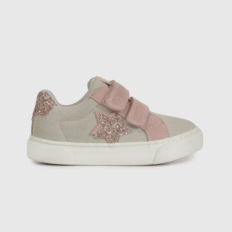 Zapatilla de niña para Caminante Beige con Estrella y Brillos Talla 21 al 27