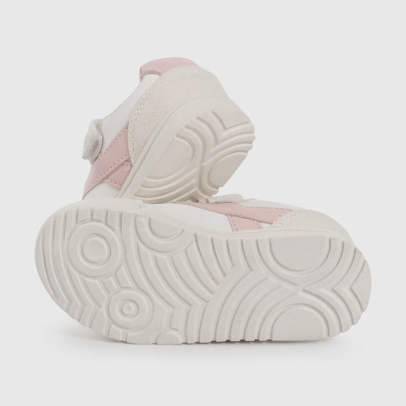 Zapatilla Urbana Beige y Rosado de Caminante talla 21 a 27