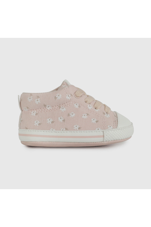 Zapatilla Urbana Caña Alta Rosada Flores de Bebé talla 14 a 18