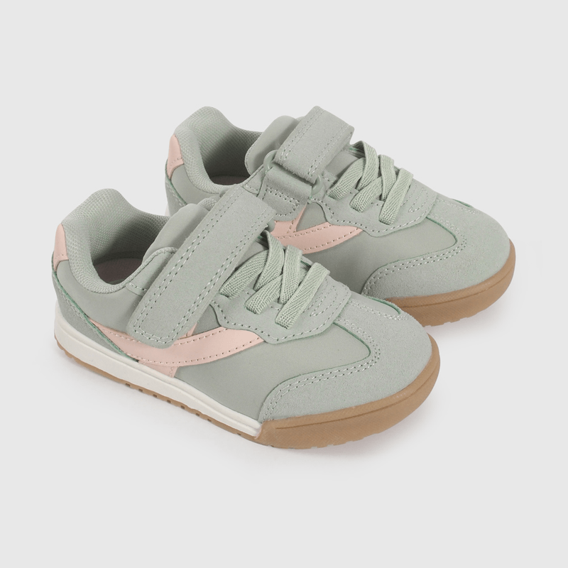 Zapatilla Urbana Menta y Rosado de Caminante talla 21 a 27