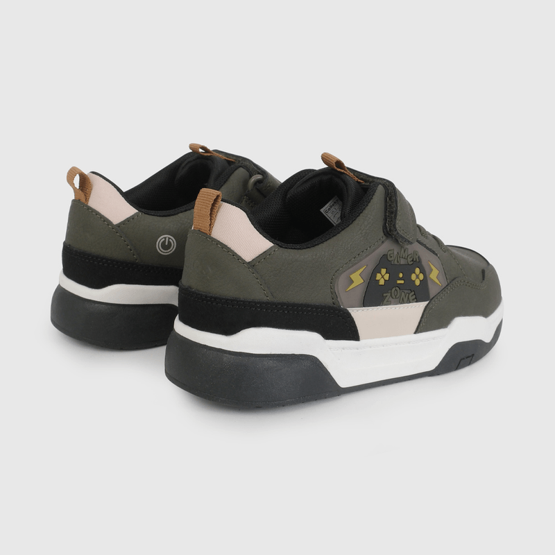 Zapatilla de Luces Verde Temática Gamer de Niño talla 28 a 38