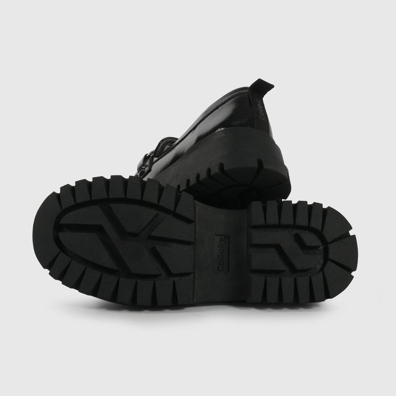 Mocasin Negro de Charol de Niño talla 28 a 38