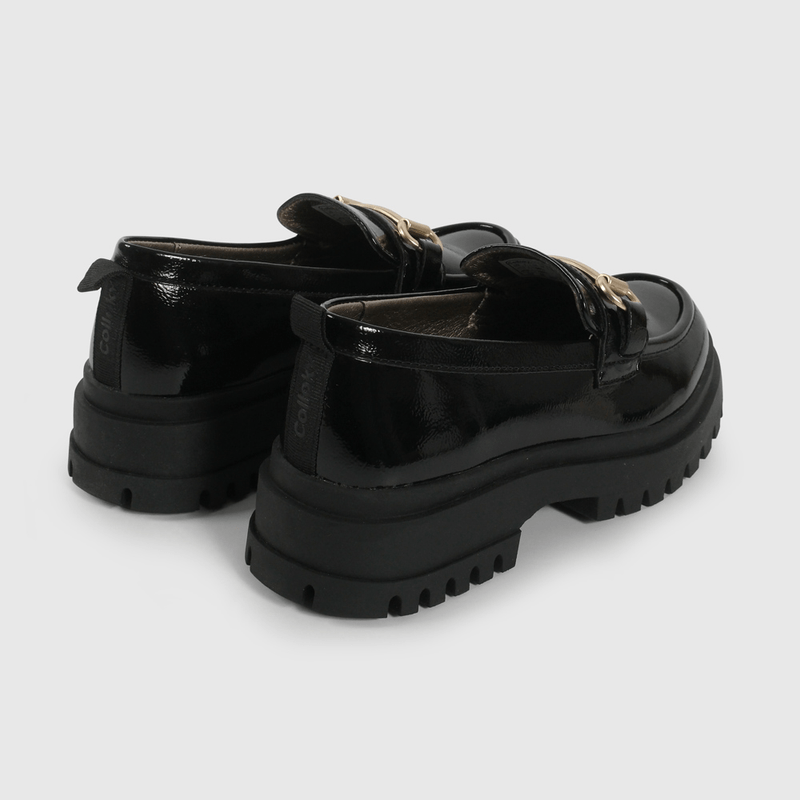 Mocasin Negro de Charol de Niño talla 28 a 38