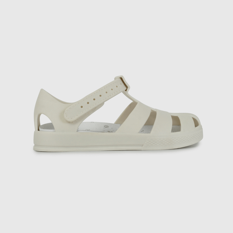 Sandalia Cangrejera de Agua Blanca con Velcro talla 21 a 27