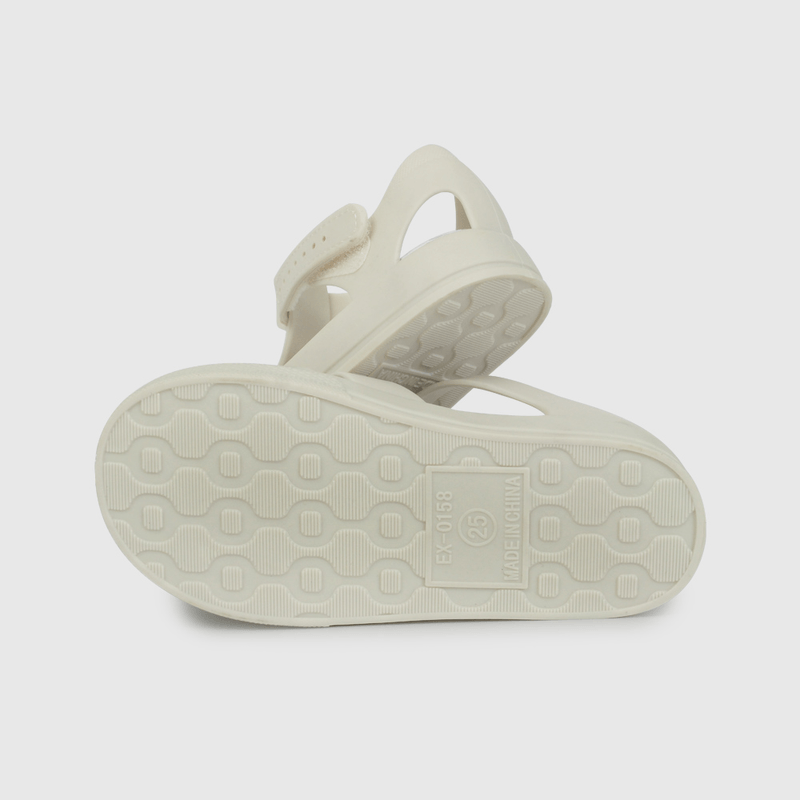 Sandalia Cangrejera de Agua Blanca con Velcro talla 21 a 27