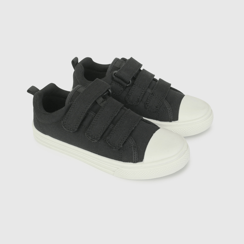 Zapatilla de Lona Negra de Niño talla 28 a 38