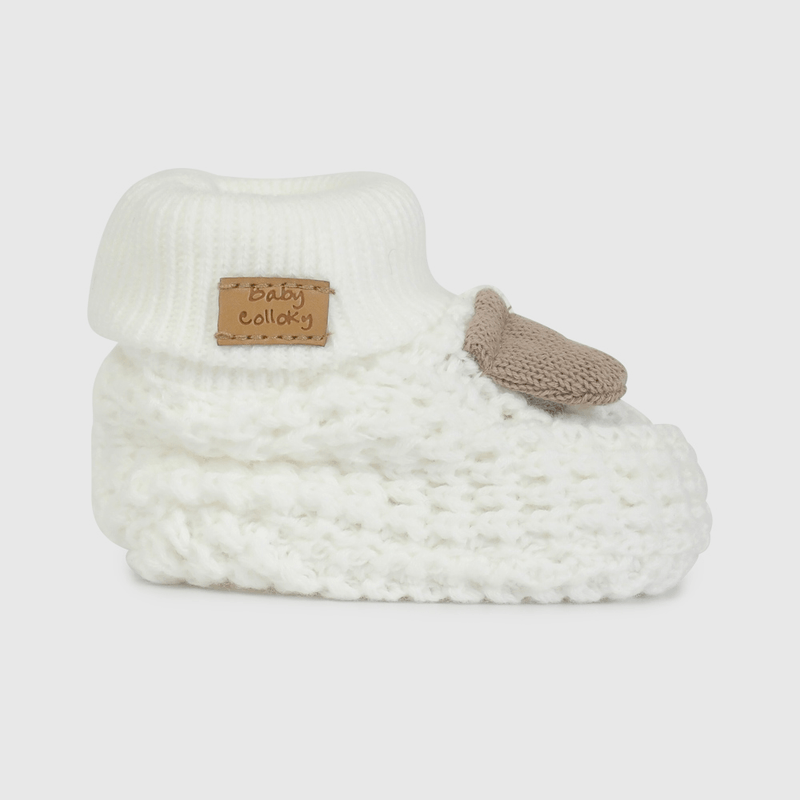 Zapato Tejido Blanco de Perro de Bebé talla 14 a 18