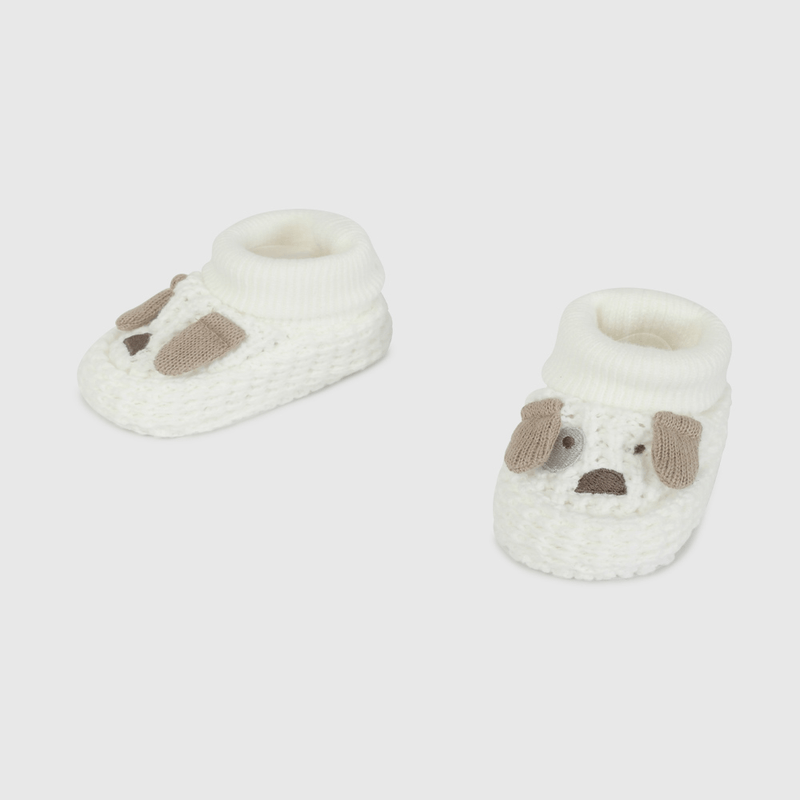 Zapato Tejido Blanco de Perro de Bebé talla 14 a 18