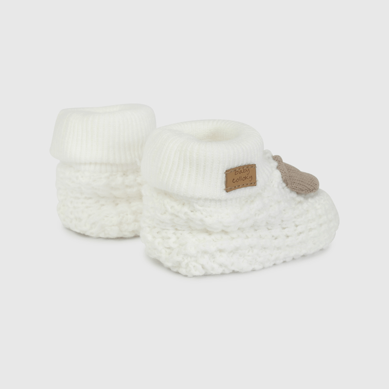 Zapato Tejido Blanco de Perro de Bebé talla 14 a 18