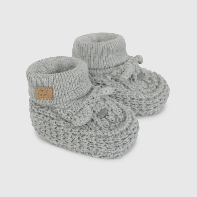 Zapato Tejido Gris de Bebé talla 14 a 18