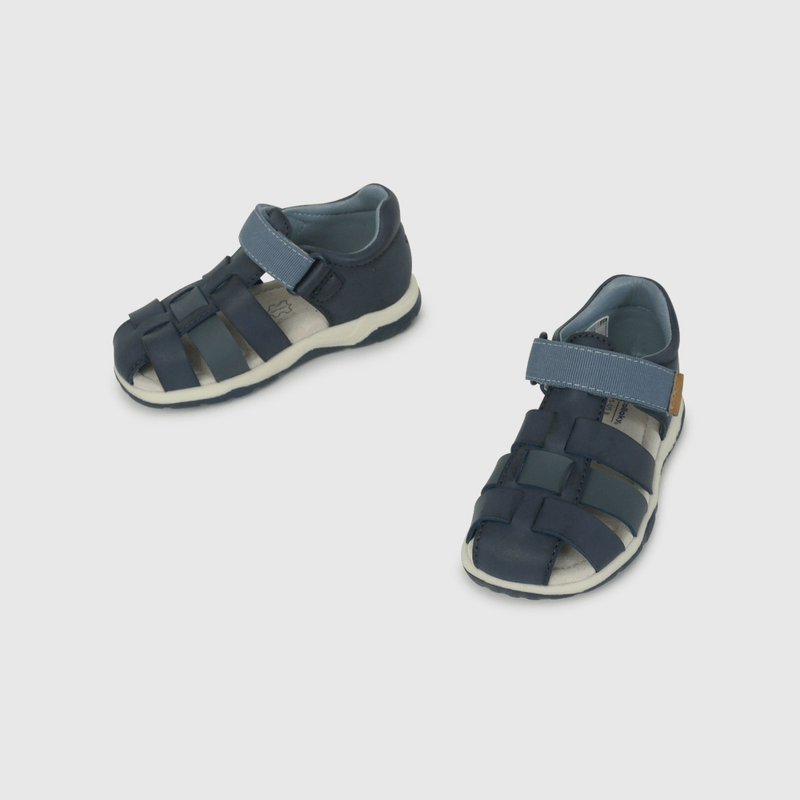 Sandalia Cangrejera Azul con Velcro talla 21 a 27