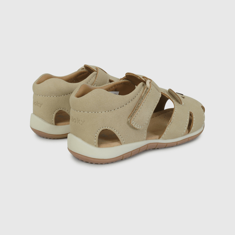 Sandalia Cangrejera con Diseño de Oso Beige de Primeros Pasos talla 18 a 21