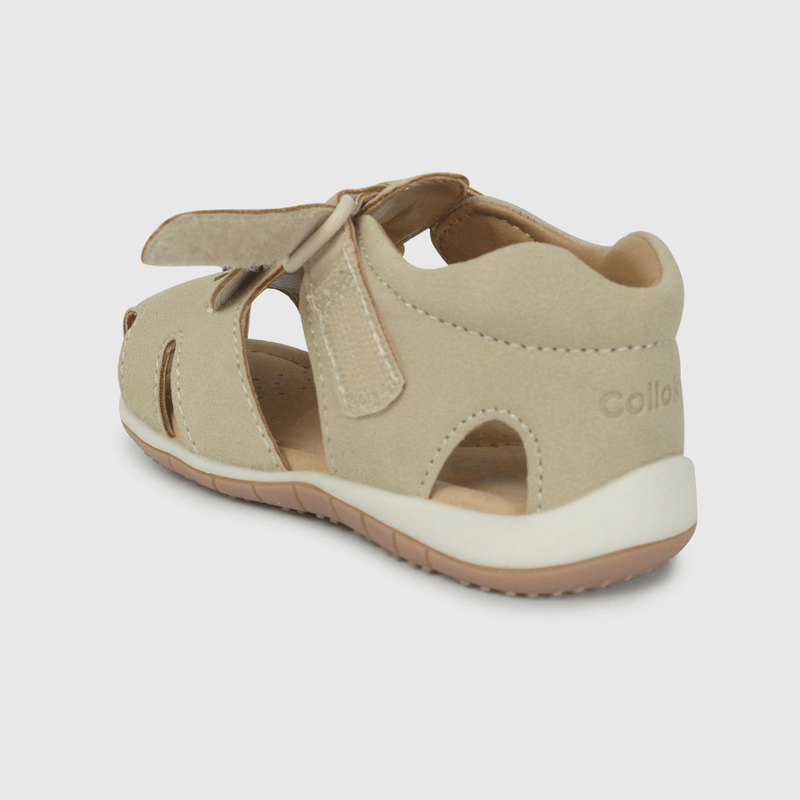 Sandalia Cangrejera con Diseño de Oso Beige de Primeros Pasos talla 18 a 21