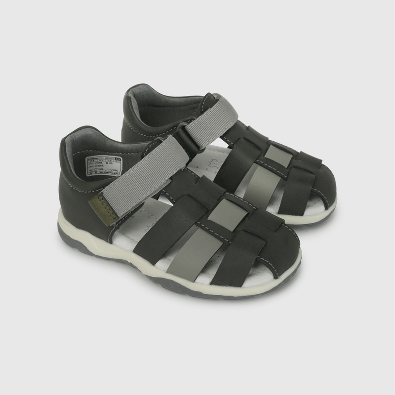 Sandalia Cangrejera Gris de Caminante talla 21 a 27