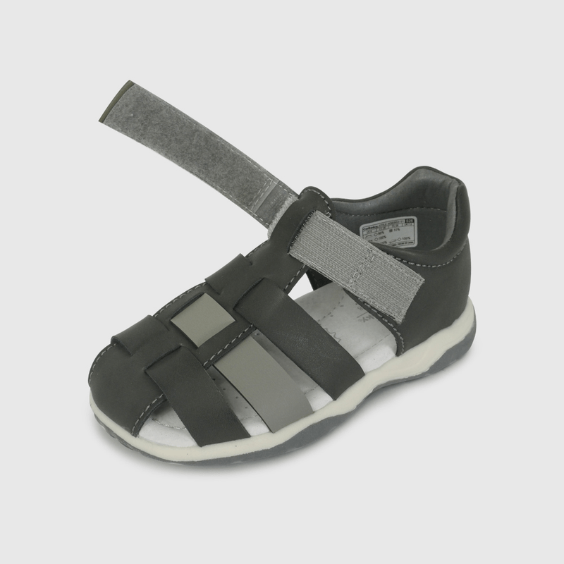 Sandalia Cangrejera Gris de Caminante talla 21 a 27