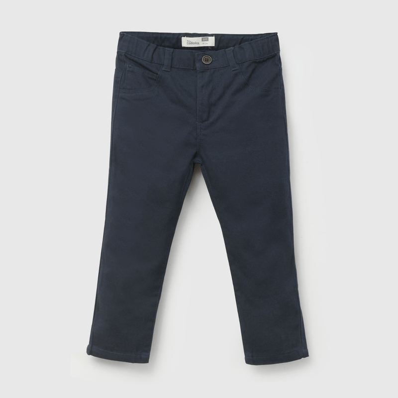 Pantalón Azul Gabardina De Niño Infantil talla 3/6 M a 24m/36 M