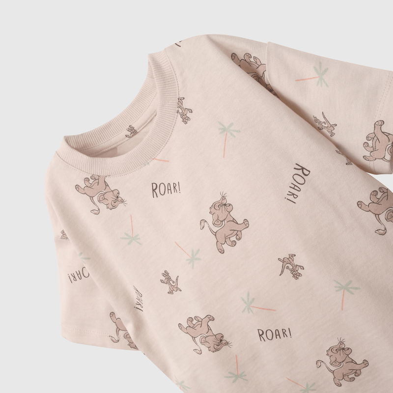 Polera Beige Rey León De Niño Infantil talla 3/6 M a 24m/36 M