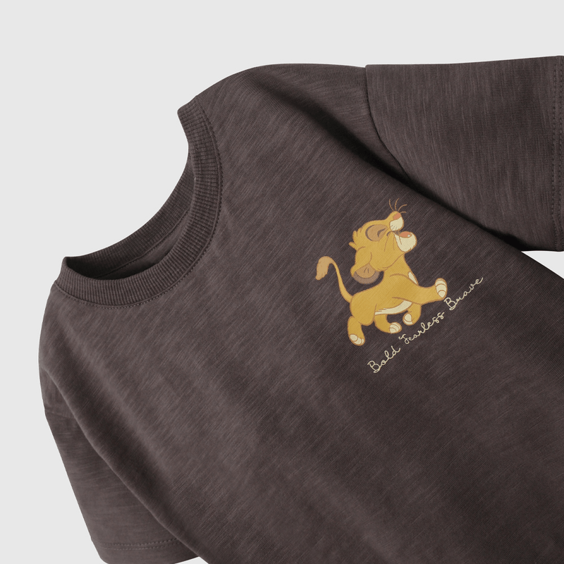 Polera Negra Rey León De Niño Infantil talla 3/6 M a 24m/36 M