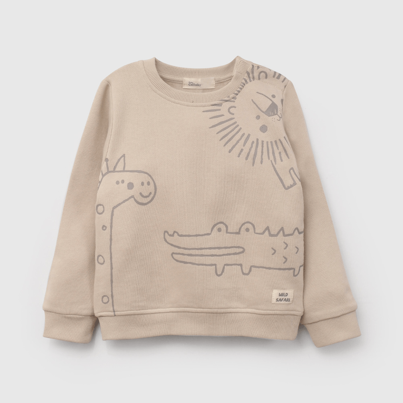 Polerón Beige Safari De Niño Infantil talla 3/6 M a 24m/36 M