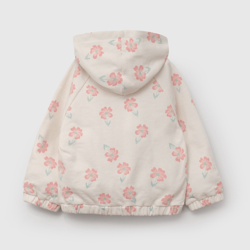 Polerón Blanco Flores de Niña Infantil talla 3/6 M a 24m/36 M