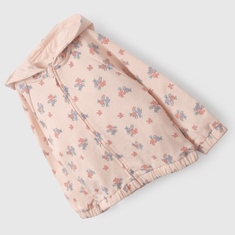 Polerón Naranja Flores de Niña Infantil talla 3/6 M a 24m/36 M