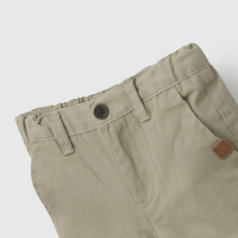 Bermuda Beige Gabardina De Niño Infantil talla 3/6 M a 24m/36 M