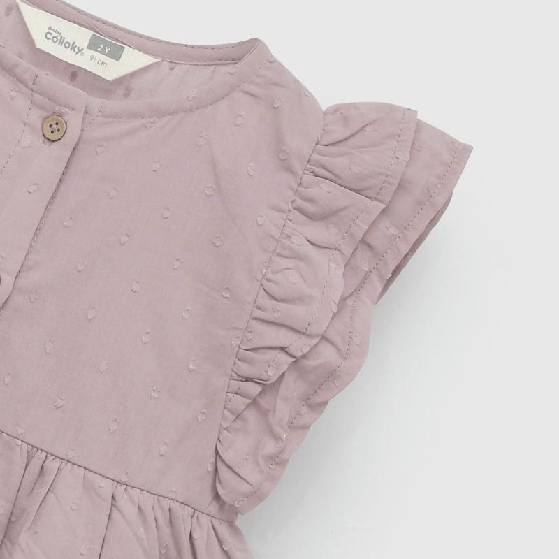 Blusa Morada Vuelos de Niña Infantil talla 3/6 M a 24m/36 M