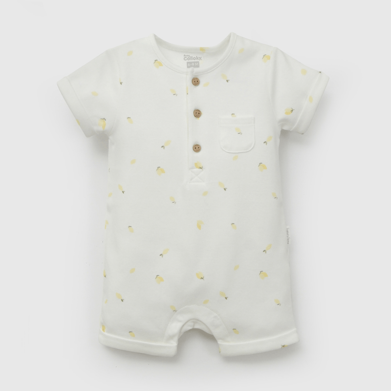 Enterito Beige Limones de Bebé de New born talla RN a 6/9 M