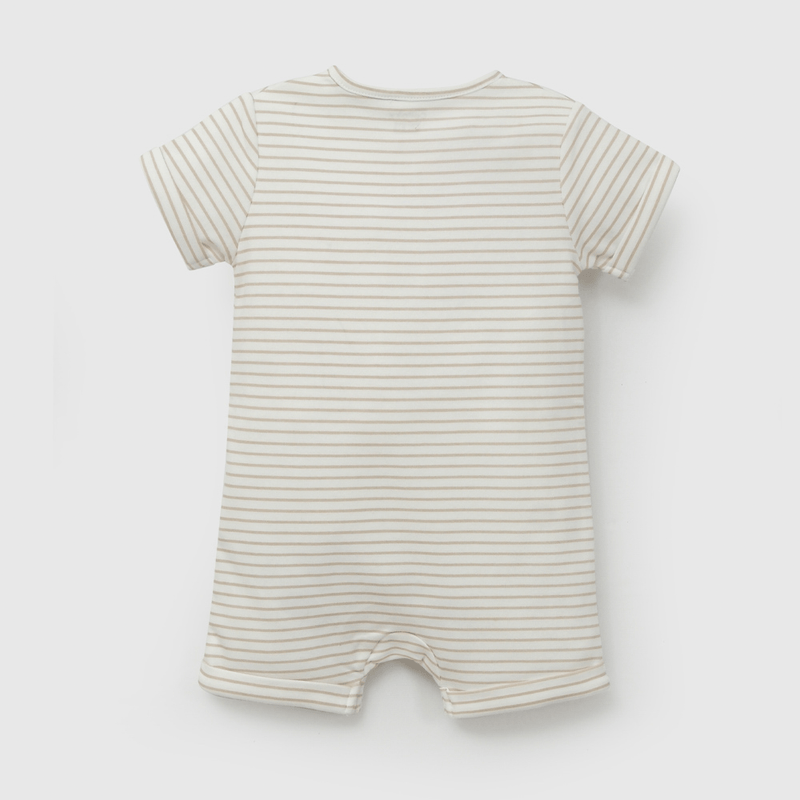 Enterito Beige Rayado de Bebé de New born talla RN a 6/9 M