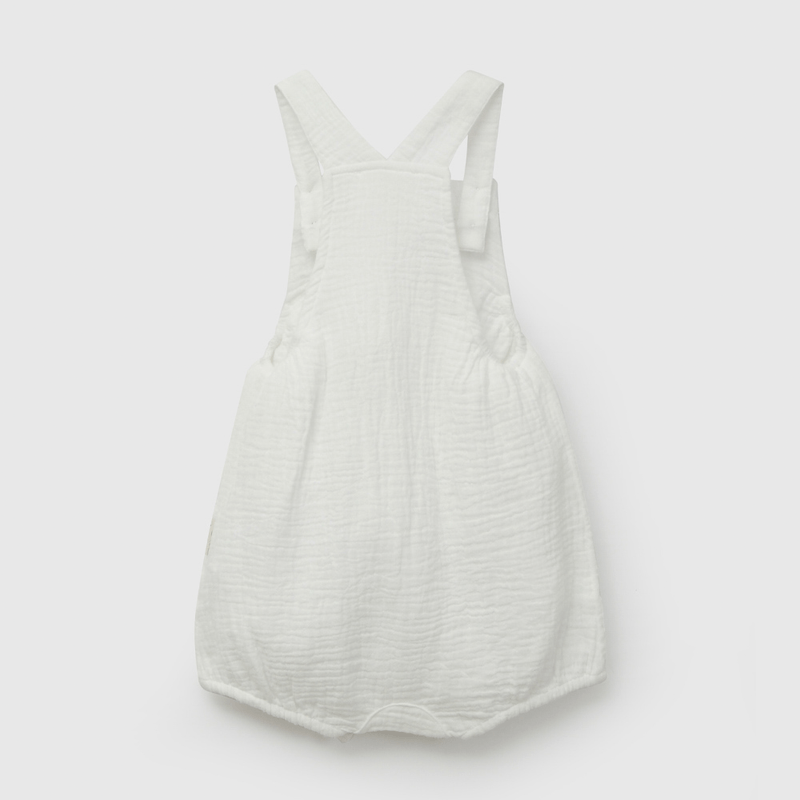 Jardinera Blanca Unisex de Bebé de New born talla RN a 6/9 M