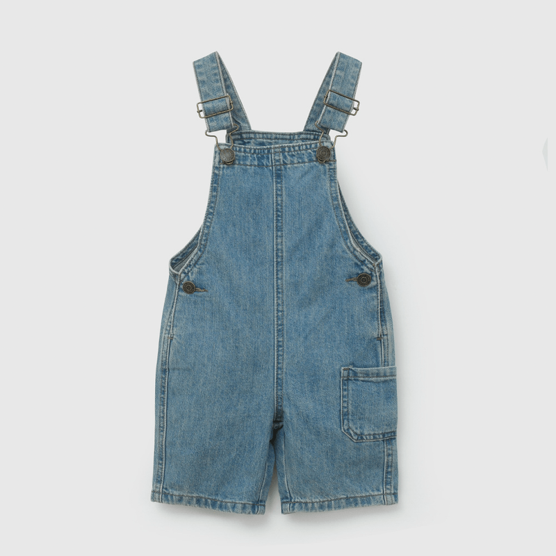 Jardinera Jeans Celeste De Niño Infantil talla 3/6 M a 24m/36 M