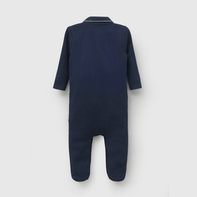 Osito Azul Cuello Navy de Bebé de New born talla RN a 6/9 M