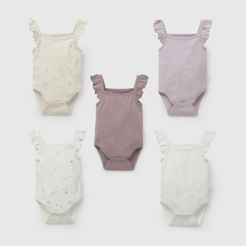 Pack Cinco Bodies Musculosa New born talla 0/3 M a 18/24M