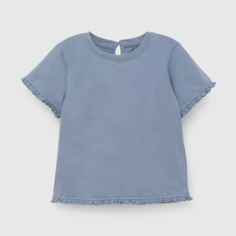 Polera Básica Celeste de Niña Infantil talla 3/6 M a 24m/36 M