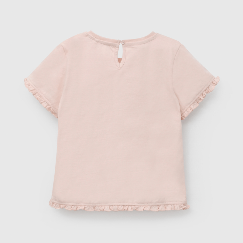 Polera Básica Rosada de Niña Infantil talla 3/6 M a 24m/36 M