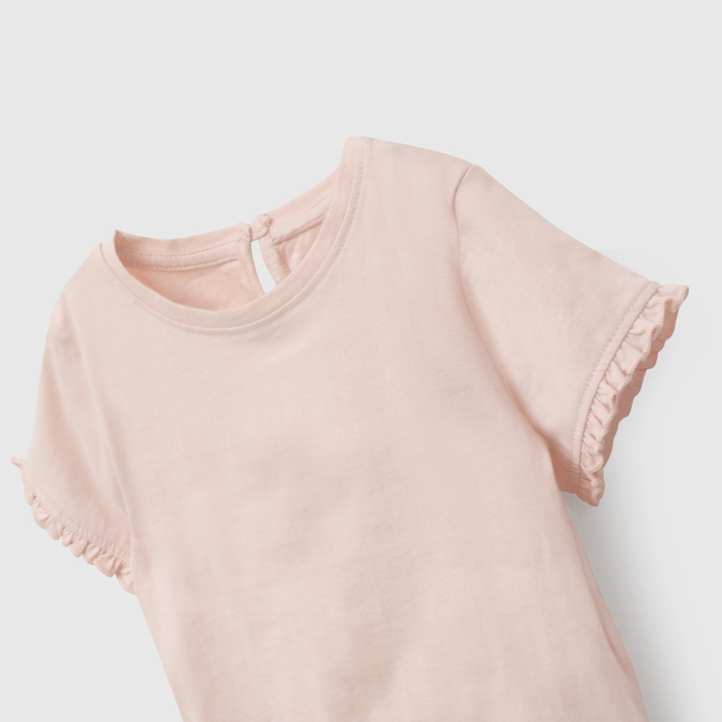 Polera Básica Rosada de Niña Infantil talla 3/6 M a 24m/36 M