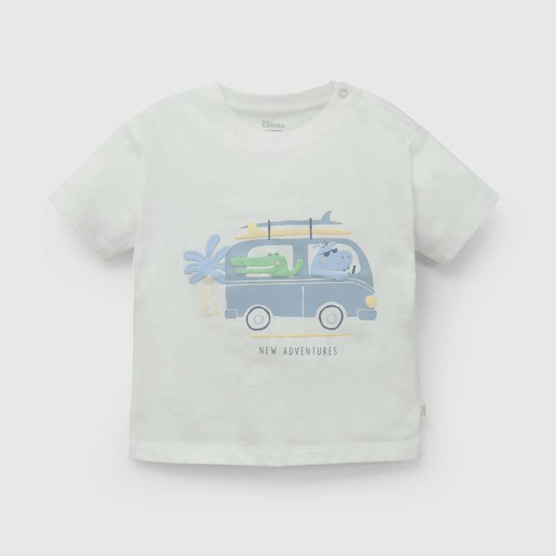 Polera Blanca New Adventures de Niño talla 3/6 M a 24m/36 M