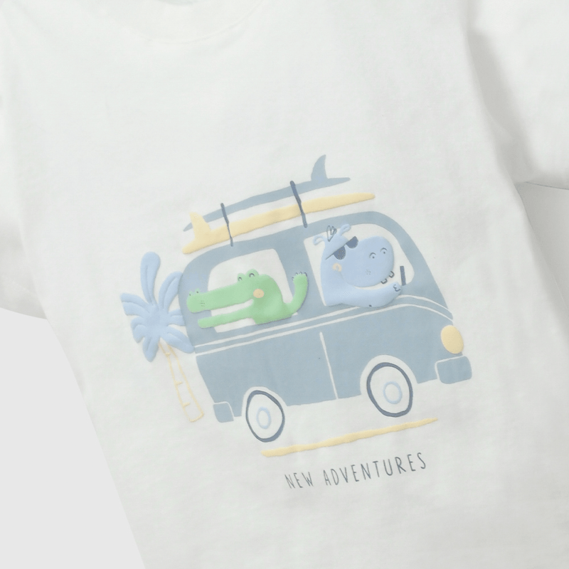 Polera Blanca New Adventures de Niño talla 3/6 M a 24m/36 M