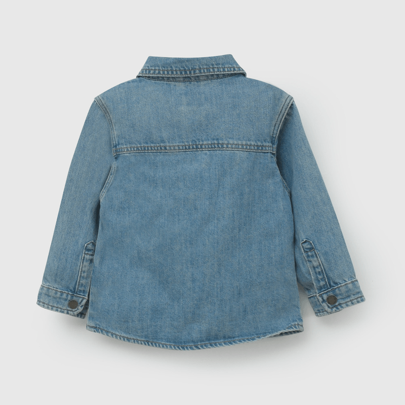 Sobre camisa Celeste con Gorro de Niño talla 3/6 M a 24m/36 M
