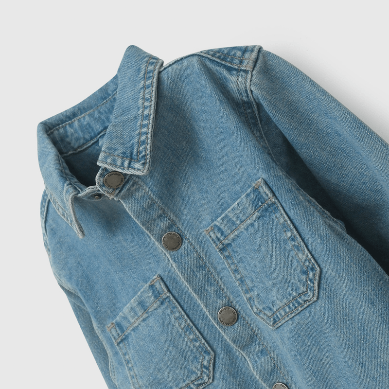 Sobre camisa Celeste con Gorro de Niño talla 3/6 M a 24m/36 M