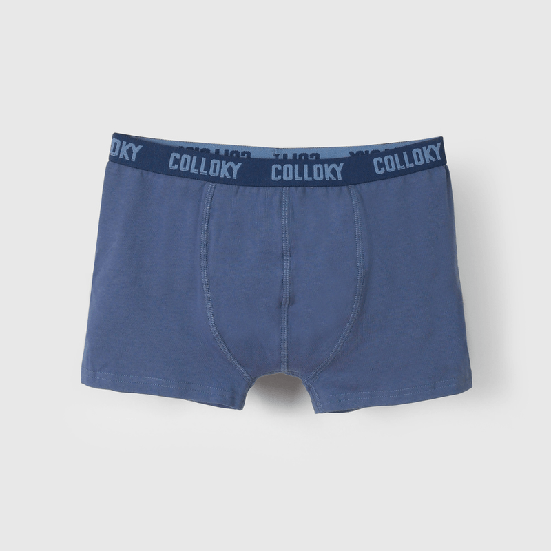 Pack Tres Boxer Azul Clásico de Niño talla 2 a 12 años
