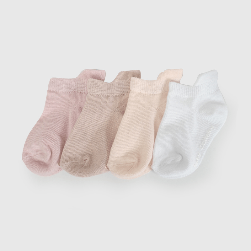 Pack Cuatro Calcetines Cortos de Niña Infantil talla 14/16 a 23/25