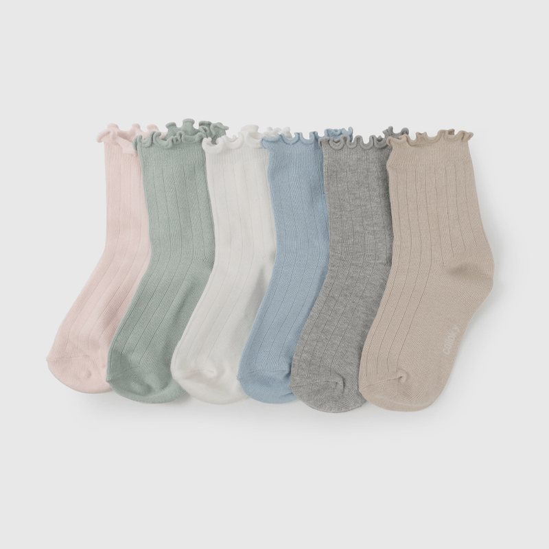 Pack Seis Calcetín Multicolor de Niña talla 23/25 a 34/37