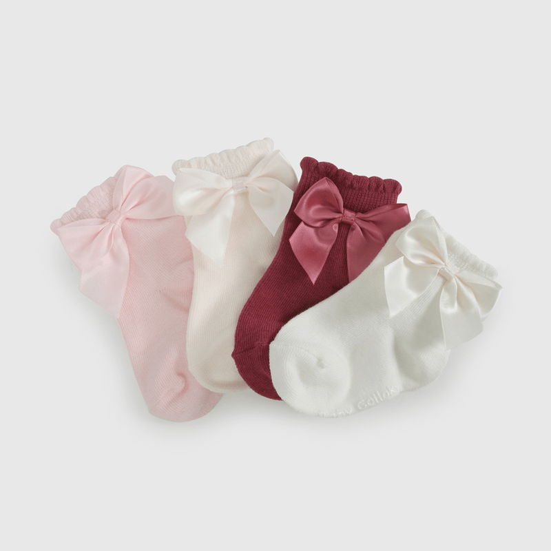 Pack Cuatro Calcetines Cinta de Niña Infantil talla 14/16 a 23/25