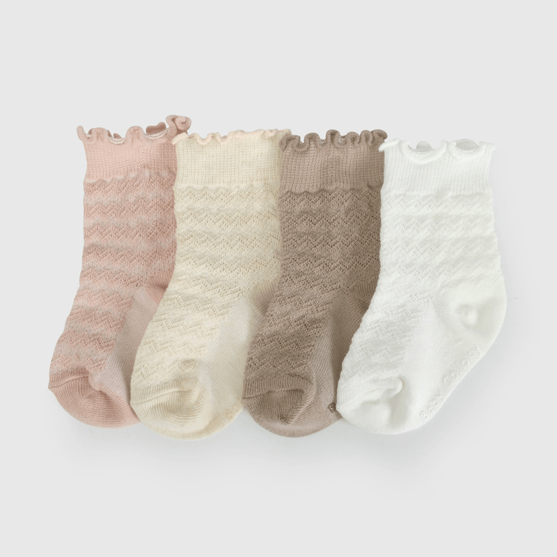 Pack Cuatro Calcetines Rosado de Niña Avance 14/16 a 23/25